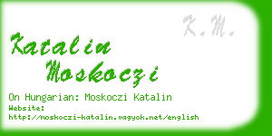 katalin moskoczi business card